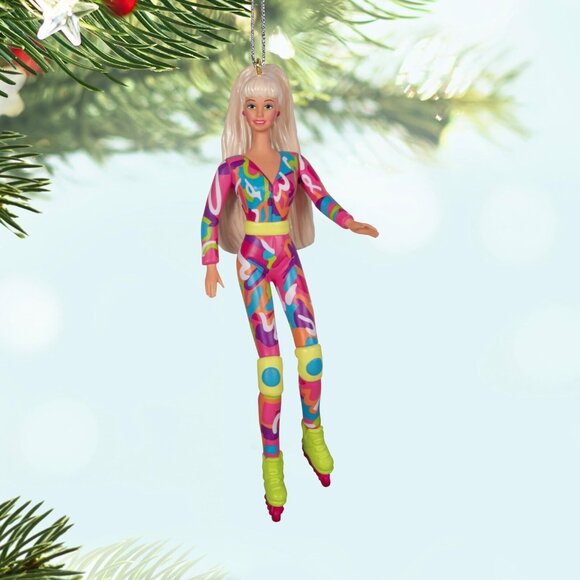 2024 Hallmark Keepsake Ornament HOT SKATING BARBIE Hot Skatin' barbie - Picture 4 of 15